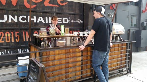 Now on the corner of 6th and J! Awesome service and AMAZING COFFEE!