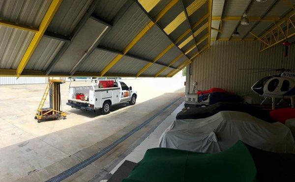 One Piece Hangar Door repair