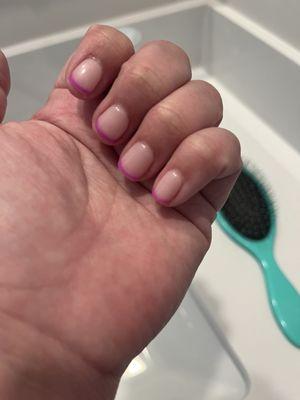 I'm very pleased with my gel manicure