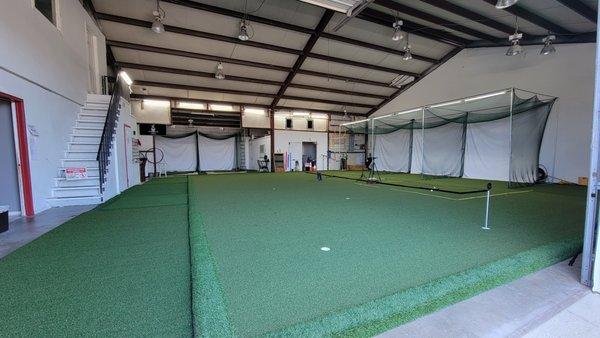 We have six hitting bays, a larger putting green, and TrackMan to help golfers of all ages and skill levels improve their game.