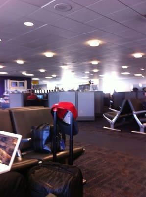 Working area & magazine racks.