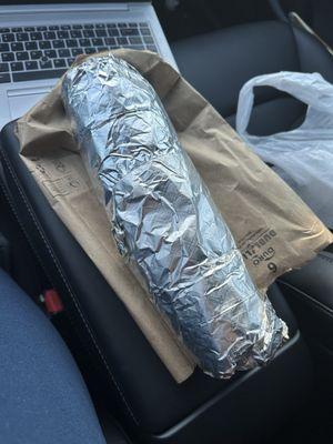 Carne asada super burrito