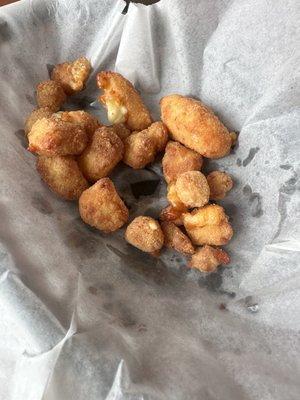 Cheese curds (sorry we were starving & started eating haha! Comes with ranch!)