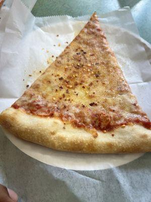 Plain cheese with garlic powder and red pepper flakes