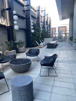 Outside patio for residents.