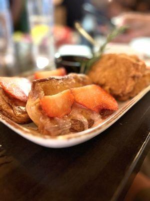 You Wouldn't Know It- But This Strawberry Shortcake French Toast & Fried Salmon Was Slammin!