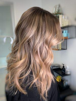 Full customized lived in blonde.