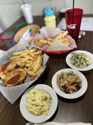 Kids pizza, tenders and summer sides