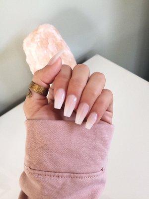 Glitter blush ombré by Reyna