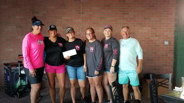 1st Place Reel Ladies Invitational Tournament.
Team Gettnjiggywithit.