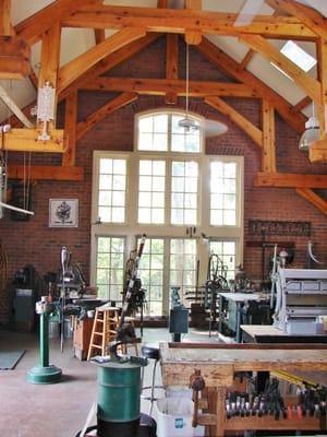 This workshop was designed by Brady/Trakas Architects  as part of the Myers residence complex...