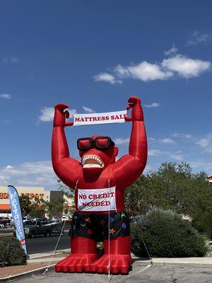 Their famous gorilla