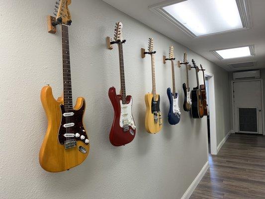Guitars for sale and use during lessons