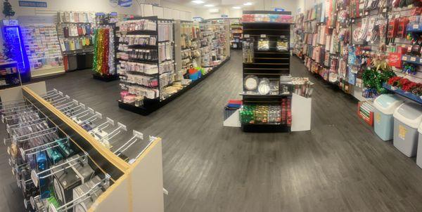 Panoramic layout of store