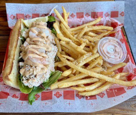 Big Bears with fresh hot fries - Lobsta' Salad, Blue Crab, Crab & Shrimp!