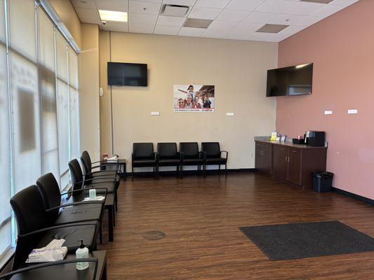 Waiting room inside Hometown Urgent Care & Occupational Health in Columbus, OH