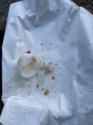 By far the best of the appetizers. Fried pickle spears.