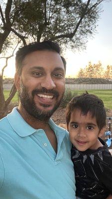 Me and my son enjoying the end of tax season!