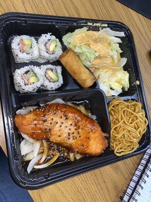 Salmon teriyaki bento box ! This was so DELICIOUS!