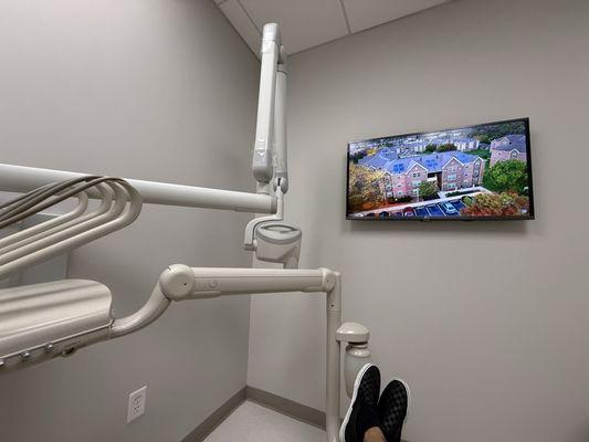 In the room, love their themed TV playing.