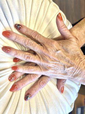 Halloween designs from CC Nails. The picture doesn't show the beautiful detail like it does in person.