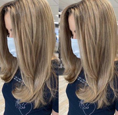 Color done by Lisa blowdry done by lauren!