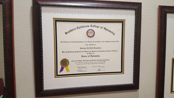 Dr. Saunders College Degree