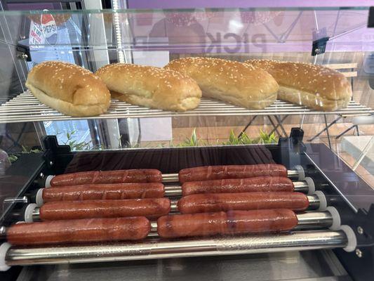 All beef hotdogs.. comes with a side of corn tortillas and pico de gallo ..