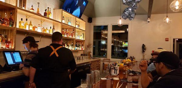 View of the bar opening night