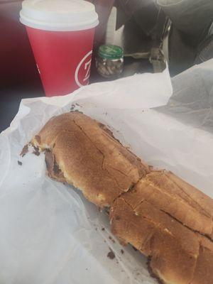 Cuban breakfast sandwich and cafe con leche