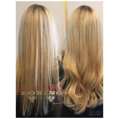 Before and after extensions!