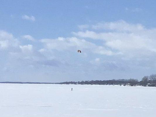 Para-sailing in the winter!