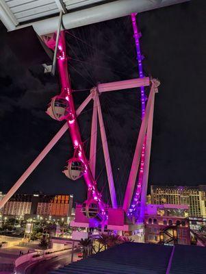 View of ferris wheel from Monorail Station