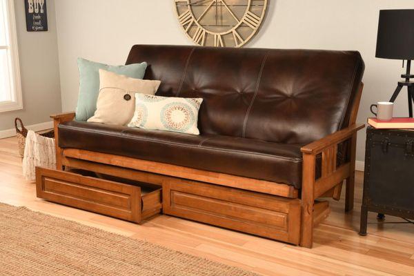 Monterey Futon: Solid hardwood, Full $298 Queen $348 Sit, lounge, sleep + easy assembly! Same-day delivery at Sleep Concepts Monticello!