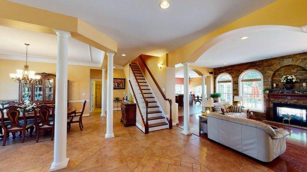 Entry and dining area