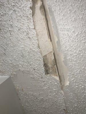 Damage done by the contractors along with more visible mold