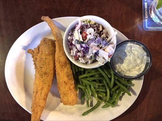 Jack salmon with bleu cheese coleslaw