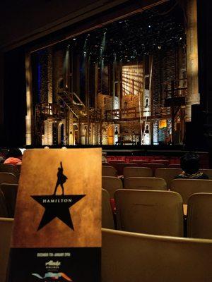 The program and the stage. No photos allowed during the performance