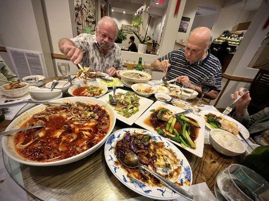 Pork braised mala lower left.