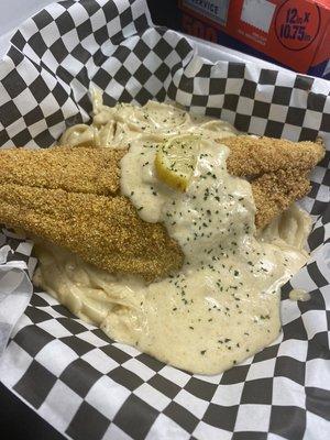 Fried Catfish Pasta