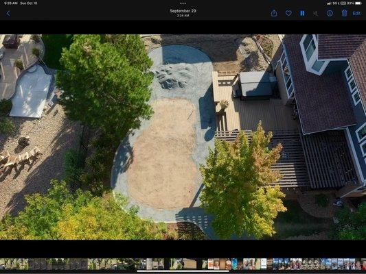 Prep work for the chipping and putting green