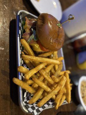 Cheeseburger and fries