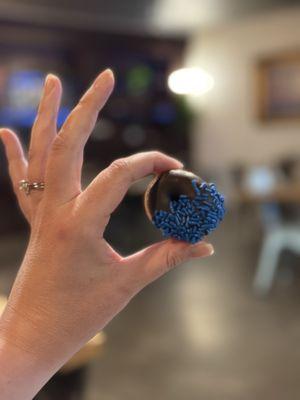 Chocolate with sprinkles