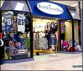 Seattle Team Shop in Southcenter Mall, Tukwila (On the Sears Wing across from Rainforest Café).