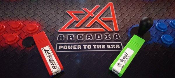 Cartridges for the exA-Arcadia, a new multi-game system that allows us to offer unique brand new games including fighters and shmups!