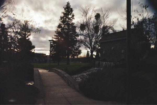 Little bridge close to on campus housing