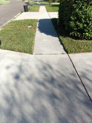 After pressure washing