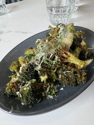 Broccoli small plate-- at the suggestion of our server. Super crispy, ordered it on a Thursday and came back to order it again on Saturday.