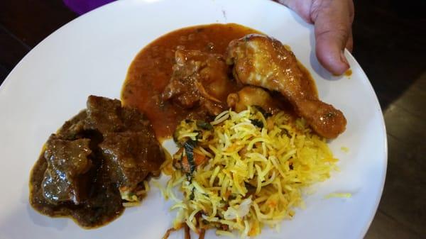 Chana Briani... curry chicken and goat