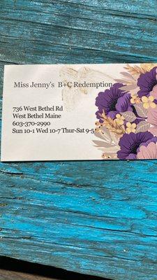 Miss Jennys Redemption